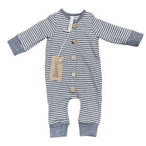 NWT Childhoods Heather Gray Inverse Long Sleeve Romper 3-6 months